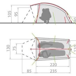 tente 2 personnes vaude taurus ul 2p vert