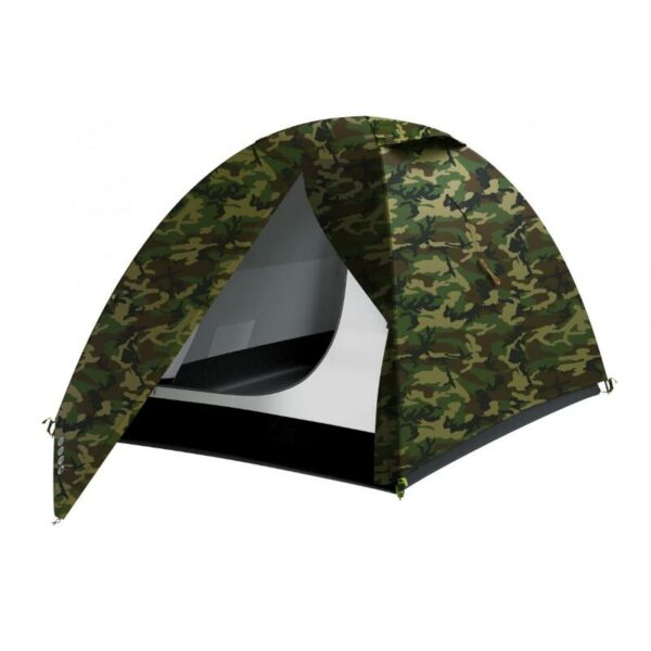 tente légère bizam 2 army pour 2 personnes en camouflage vert idéale pour le camping