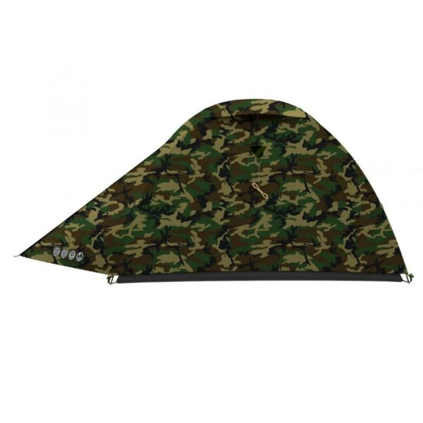 tente légère bizam 2 army pour 2 personnes en camouflage vert idéale pour le camping