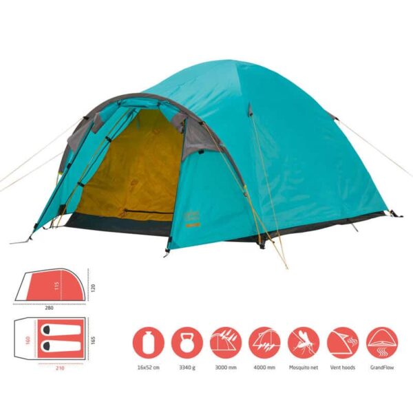 tente igloo topeka pour 2 personnes dôme léger idéal pour le camping et le trekking avec vestibule