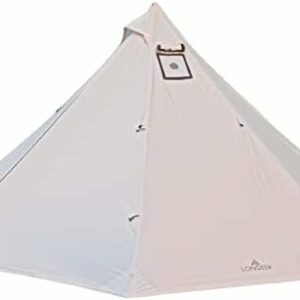 tente de camping longeek avec trou pour poêle à bois 4 saisons