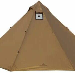 tente de camping longeek tipi 4 saisons avec trou pour poêle à bois