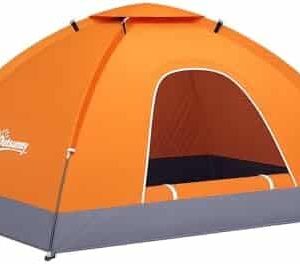 tente de camping outsunny dôme avec portes zippées
