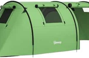 tente de camping outsunny avec chambre et salon étanche 3000 mm