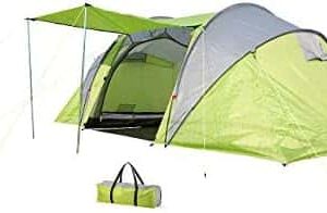 tente de camping semptec tunnel avec 2 cabines et coutures étanches