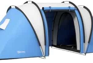 tente de camping outsunny avec 2 chambres et 3000 mm d'imperméabilité