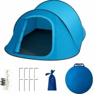 tente de camping automatique bleu instantanée