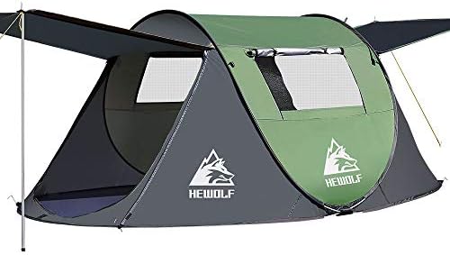 tente de camping hewolf pop up automatique imperméable et anti uv