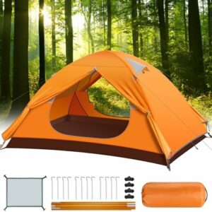 tente de camping ultra légère portable avec ventilation double porte