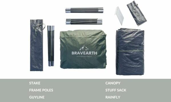 tente de camping bravearth jaguar unisexe