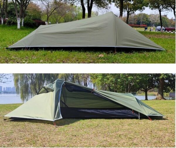 tente de camping ultra légère et étanche modèle mini pack vert