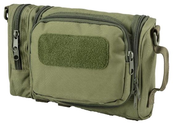 trousse de toilette compacte tactique defcon 5 avec beaucoup d'espace de rangement vert