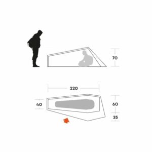 tente ferrino piuma 1 tent (oil blue)