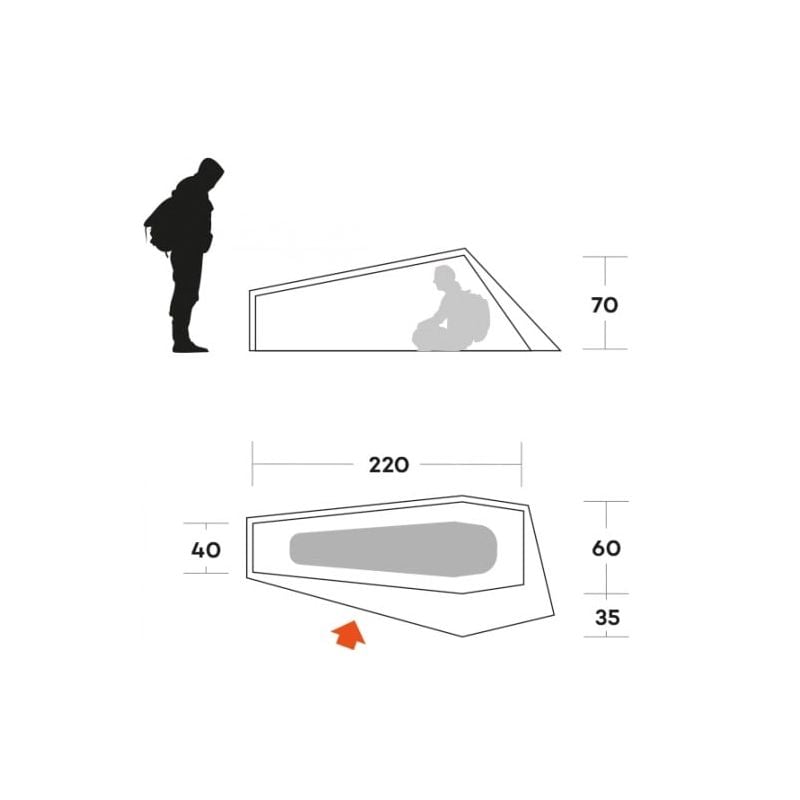 tente ferrino piuma 1 tent (oil blue)