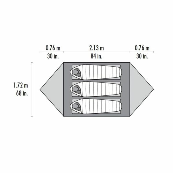 tente de randonnée mutha hubba nx msr (gray) 3p